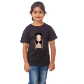 Girls Cotton Tribal Half Sleeve TShirt (Black) PID41477