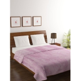 HOMETALES - Flannel Solid Double Blanket ( 220 cm x 210 cm ) Pack of 1 - Lavender - Lavender