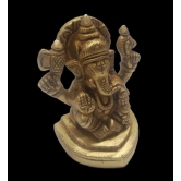 VRINDA METAL ART Brass Ganesh Idol  Idol