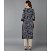 Glorious - Blue Rayon Women's Straight Kurti ( Pack of 1 ) - None