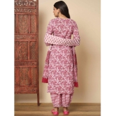 Vbuyz Cotton Printed Kurti With Pants Womens Stitched Salwar Suit - Pink ( Pack of 1 ) - None