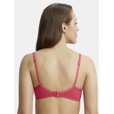 Jockey 1723 Wirefree Padded Super Combed Cotton Elastane Lace Styling T-Shirt Bra - Ruby - None