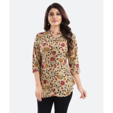 Meher Impex Beige Crepe Womens Regular Top ( Pack of 1 ) - None