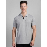 Lux Cozi Cotton Regular Fit Solid Half Sleeves Mens Polo T Shirt - Grey Melange ( Pack of 1 ) - None