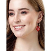 Scintillare by Sukkhi Red Hoops Earrings ( Pack of 1 ) - Red