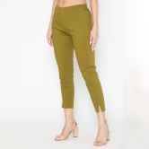 Women's Cotton Formal Trousers - Green FIR Green 4XL