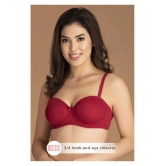 Clovia Pack of 1 Lace Womens Everyday Bra ( Maroon ) - 36D