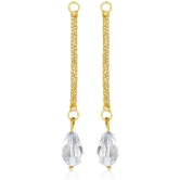 VIVASTRI Golden Drop Earrings ( Pack of 2 ) - Golden