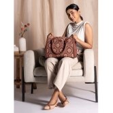 Zouk Brown Jute Satchel Bag - Brown