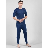 Lux Cottswool - Blue Cotton Blend Mens Thermal Sets ( Pack of 1 ) - None