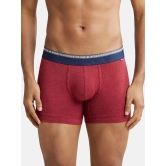 Jockey US60 Men Super Combed Cotton Elastane Solid Trunk - Red Melange - None