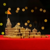 Artarium Ram Mandir Ayodhya Model Authentic Design Ideal for Home Temple, Home Decor & Gifts (7.25 INCH RAM MANDIR)