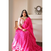 Raani Bandhej Banarasi Lehenga Set-XL