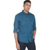 Ruggers Cotton Blend Regular Fit Solids Mens Casual Shirt - Green ( Pack of 1 ) - None