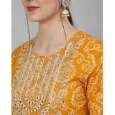 AMIRA''S INDIAN ETHNICWEAR - Mustard Anarkali Cotton Women''s Stitched Salwar Suit ( Pack of 1 ) - None