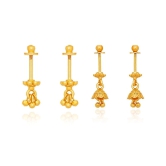 Drashti Collection Golden EarCuff Earrings ( Pack of 2 ) - Golden