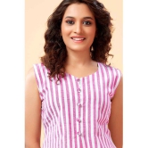 Glomee - Pink Cotton Women's Crop Top ( Pack of 1 ) - None