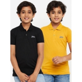 UNIBERRY - Black Cotton Blend Boys Polo T-Shirt ( Pack of 2 ) - None