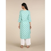 Karigari - Asymmetrical Rayon Green Women's Kurti ( Pack of 1 ) - None