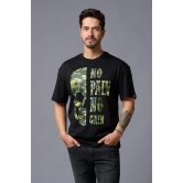 No Pain No Gain in Camo Print Black Oversized T-Shirt for Men S