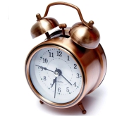 E-DEAL Analog Vintage Twin Bell copper Table Alarm Clock - Pack of 1