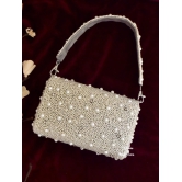 White Pearl and Diamond Flap Bag