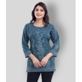 Meher Impex - Green Crepe Womens Straight Kurti - 4XL