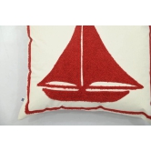 Sailor Theme Ship Motif Cushion Cover 16 x 16