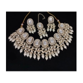 Padmavati Bangles White Alloy Necklace Set ( Pack of 1 ) - White