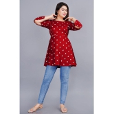 SIPET - Red Rayon Womens Ethnic A-Line Top ( Pack of 1 ) - None