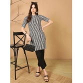 Antaran Rayon Striped Straight Womens Kurti - Multicolor ( Pack of 1 ) - None