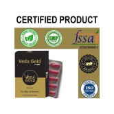 Veda Gold Capsules | 2x Stamina & Strength | Ayurvedic Supplements For Men & Women For Strength, Power, Energy & Stamina | Increases Vitality, Vigor & Counters Weakness, 20 Capsules