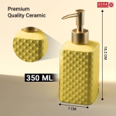 USHA SHRIRAM 350ml Ceramic Soap Dispenser Bottle, Yellow, Pack of 1-USHA SHRIRAM 350ml Ceramic Soap Dispenser Bottle, Yellow, Pack of 1.