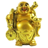 Laughing Buddha With Ingot And Money For Wealth