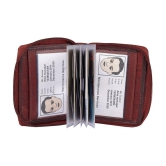 Tough Maroon Pure Leather Card Holder Wallet - Maroon