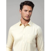 UrbanMark Cotton Blend Slim Fit Solids Full Sleeves Mens Casual Shirt - Yellow ( Pack of 1 ) - None