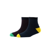 Men Pack Of 2 Striped Cotton Ankle Length Socks