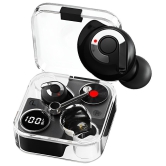 VEhop Music Bot Bluetooth True Wireless (TWS) In Ear 32 Hours Playback Low Latency,Powerfull bass IPX4(Splash & Sweat Proof) Black