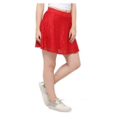 Smarty Pants Crochet Skater Skirt - Red - None