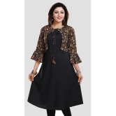 Meher Impex - Black Crepe Womens Jacket Style Kurti ( Pack of 1 ) - None