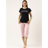 Women T-shirt & Capri Nightsuit-S / Pure Cotton