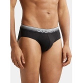 Jockey US07 Men Super Combed Cotton Elastane Solid Brief with Ultrasoft Waistband - Black - None