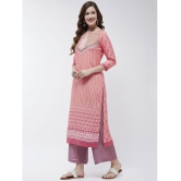 Pannkh - Pink Viscose Womens Straight Kurti ( Pack of 1 ) - None