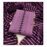 Apnisha - Unstitched Purple Cotton Dress Material ( Pack of 1 ) - Purple