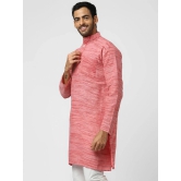 DESHBANDHU DBK - Pink Cotton Blend Mens Regular Kurta ( Pack of 1 ) - None