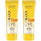 Jovees Herbal Sun Block Sunscreen SPF 45 For Normal To Dry Skin 100g (Pack of 2)