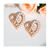 VIVASTRI Rose Gold Stud Earrings ( Pack of 1 ) - Rose Gold