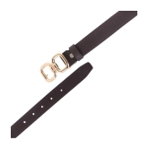 Zacharias - Gold Faux Leather Mens Casual Belt ( Pack of 1 ) - None