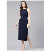 Zima Leto Polyester Navy Bodycon Dress - Single - L