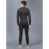 Dollar Pack of 1 Cotton Blend Mens Thermal Sets ( Black ) - None